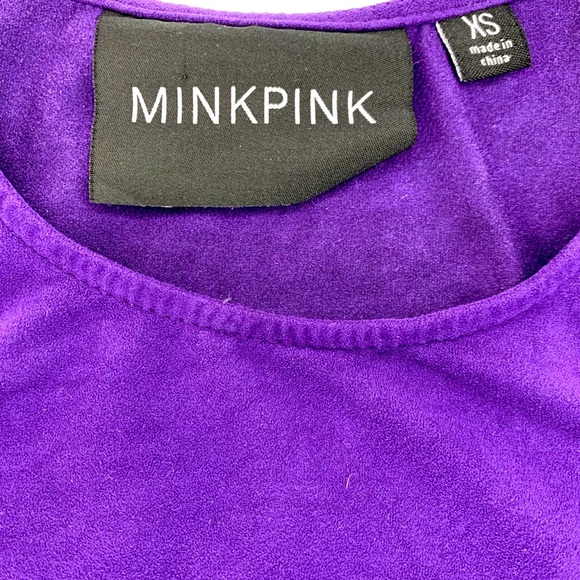 MINKPINK Super soft crop purple tank- XS - Picture 7 of 7